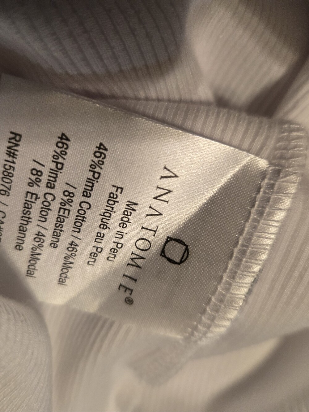 Anatomie Women’s Large Polina Cotton Blend Ribbed Henley Long Sleeve Top New - Picture 3 of 3